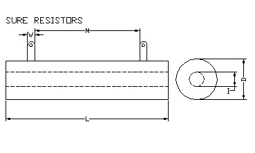 SURE BRAND WIRE WOUND RESISTOR - SSR SERIES 
SILICON COATED RADIAL LEAD TYPE - Professional Grade